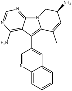 Pyrimido[5,4-b]indolizine-4,8-diamine,8,9-dihydro-6-methyl-5-(3-quinolinyl)-, (8S)- CAS 1661855-22-6